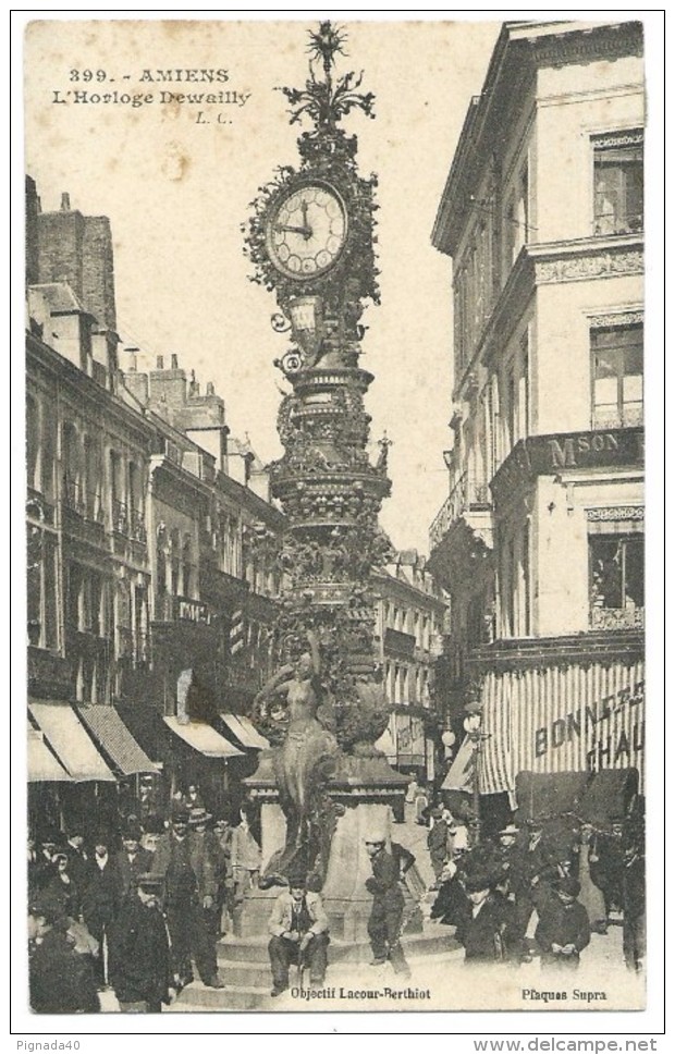 CP, 80, AMIENS, L'Horloge Dewailly, Vierge - Amiens