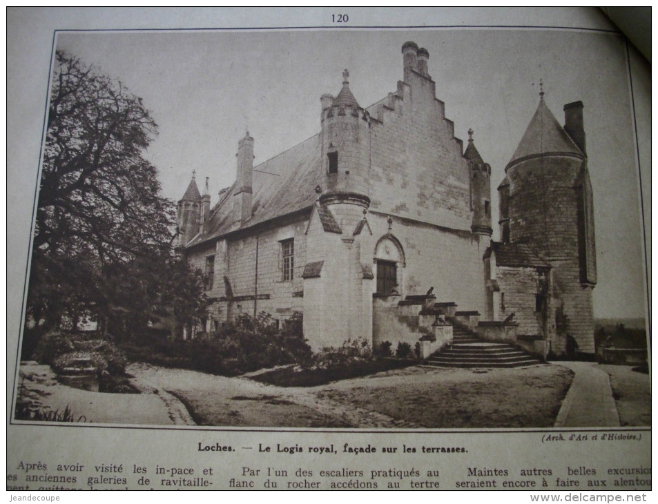 - Article De Presse - Régionalisme- Loches - Indre Et Loire - Tour St Antoine - Collégiale St Ours -1933 - 7 Pages - - Documenti Storici