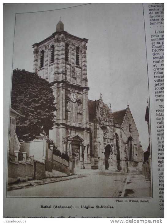 - article de presse - régionalisme- Ardennes - Rethel - Asfeld - Charleville - Monthermé - Givet - Sedan-1933 - 9 pages