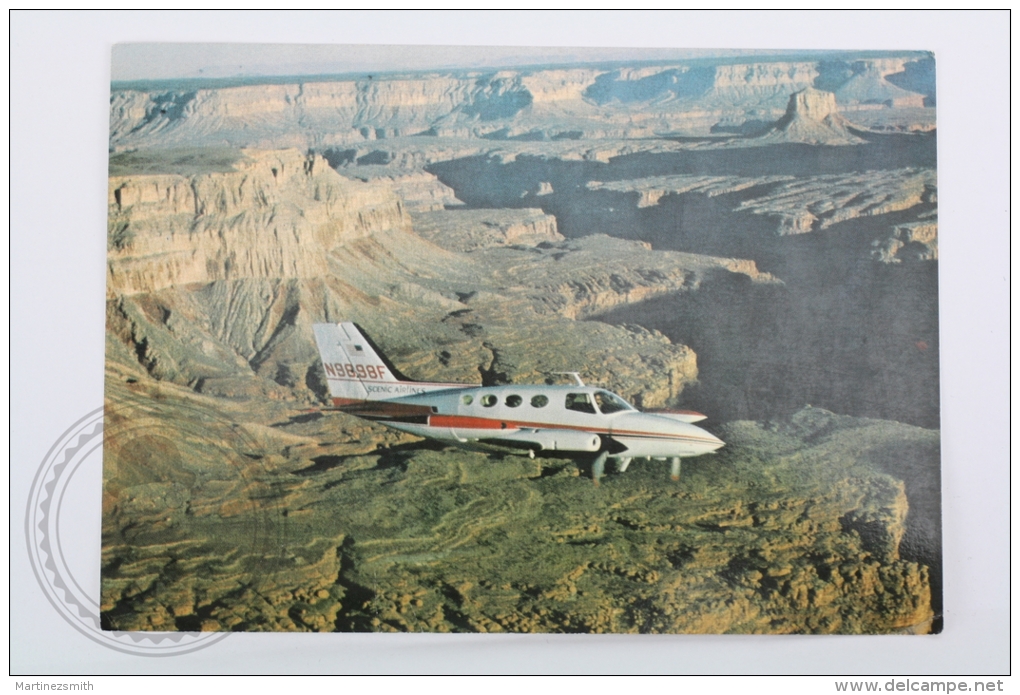 Airline Transport Postcard - Scenic Airlines, INC - Plane Flying Over The Grand Canyon - Dirigibili