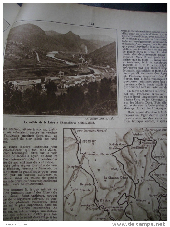 Article De Presse - Régionalisme- Le Puy - Chamalières - La Chaise Dieu - Langeac- Lavoute Chilhac - 1933 - 8 Pages - Documents Historiques