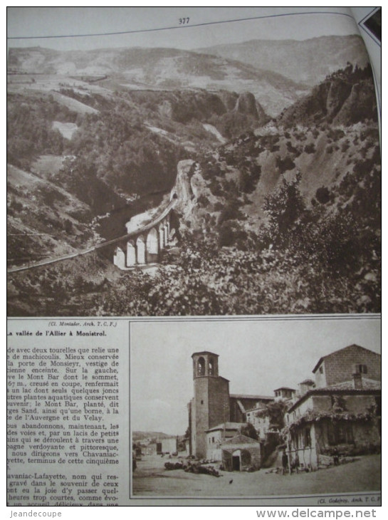 Article De Presse - Régionalisme- Le Puy - Chamalières - La Chaise Dieu - Langeac- Lavoute Chilhac - 1933 - 8 Pages - Documenti Storici