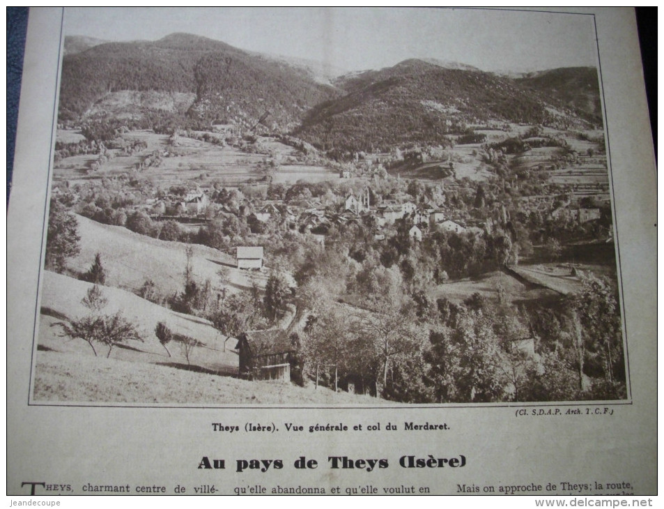 Article De Presse - Régionalisme- Theys - Isère - Le Châtel - Col Du Merdaret - Massif De Belledonne - 1933 - 4 Pages - Historische Documenten