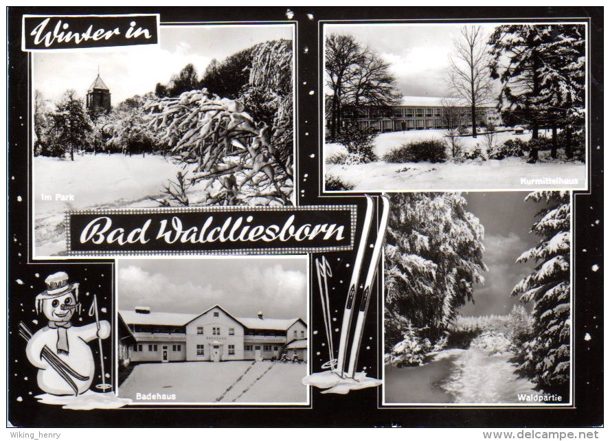 Lippstadt Bad Waldliesborn - S/w Mehrbildkarte 13  Winter - Lippstadt