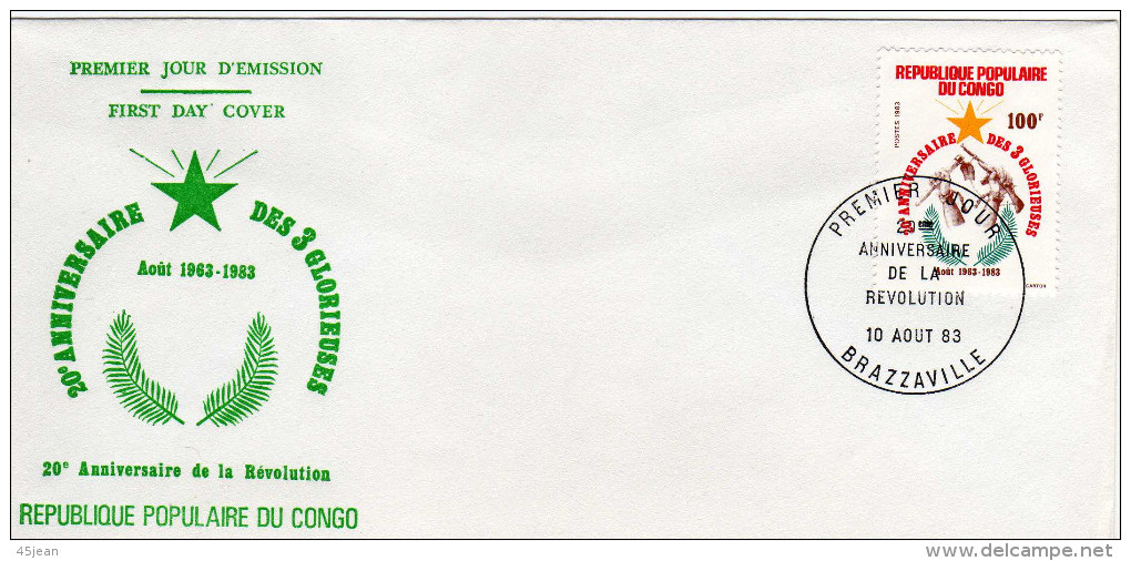 Congo: 1983 Fdc 20 ème Anniversaire De La Révolution - FDC