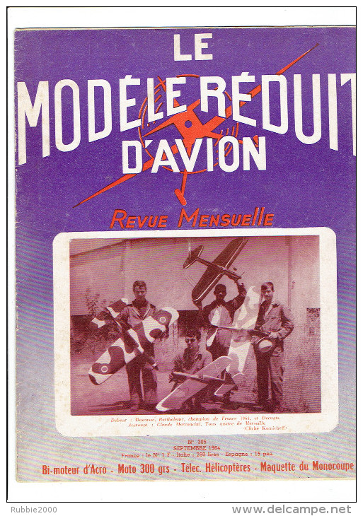 LE MODELE REDUIT D AVION 1964 HELICOPTERE MONOCOUPE 1935 - France
