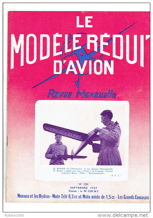 LE MODELE REDUIT D AVION 1960 MONACO ET LES HYDROS PLANEUR PITCHOUNET LE PERROQUET MOTOMODELE - Francia