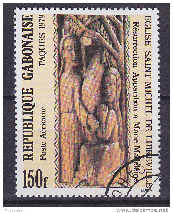 Gabon 1979 Mi. 695      150 Fr Ostern Easter Holzschnitzereien Kirche Saint-Michel I Libreville - Gabun (1960-...)