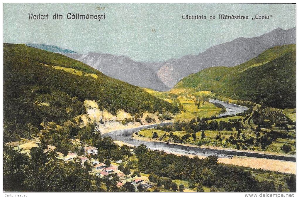 [DC5922] VEDERI DIN CALIMANESTI - CACIULATA CUMANASTIREA COZIA - Non Viaggiata - Original Old Postcard - Romania