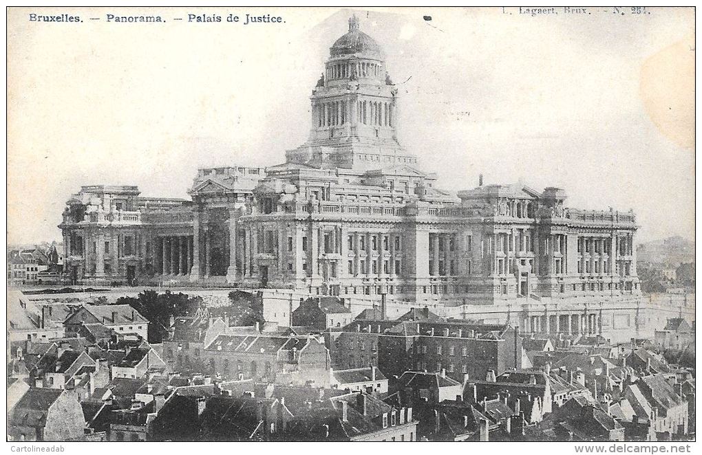 [DC5924] CARTOLINA - BELGIO - BRUXELLES - PALAIS DE JUSTICE - PANORAMA - Viaggiata - Original Old Postcard - Monumenti, Edifici