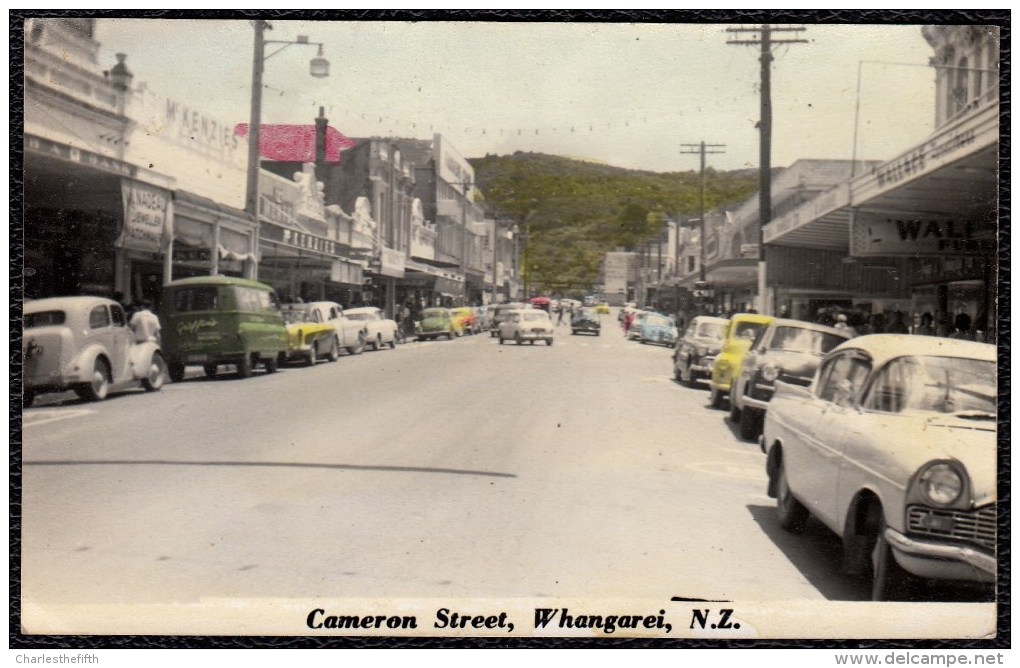 OLD HANDCOLOURED CPA - NEW ZEALAND - WHANGAREI - CAMERON STREET WITH OLDTIMERS - Nouvelle-Zélande