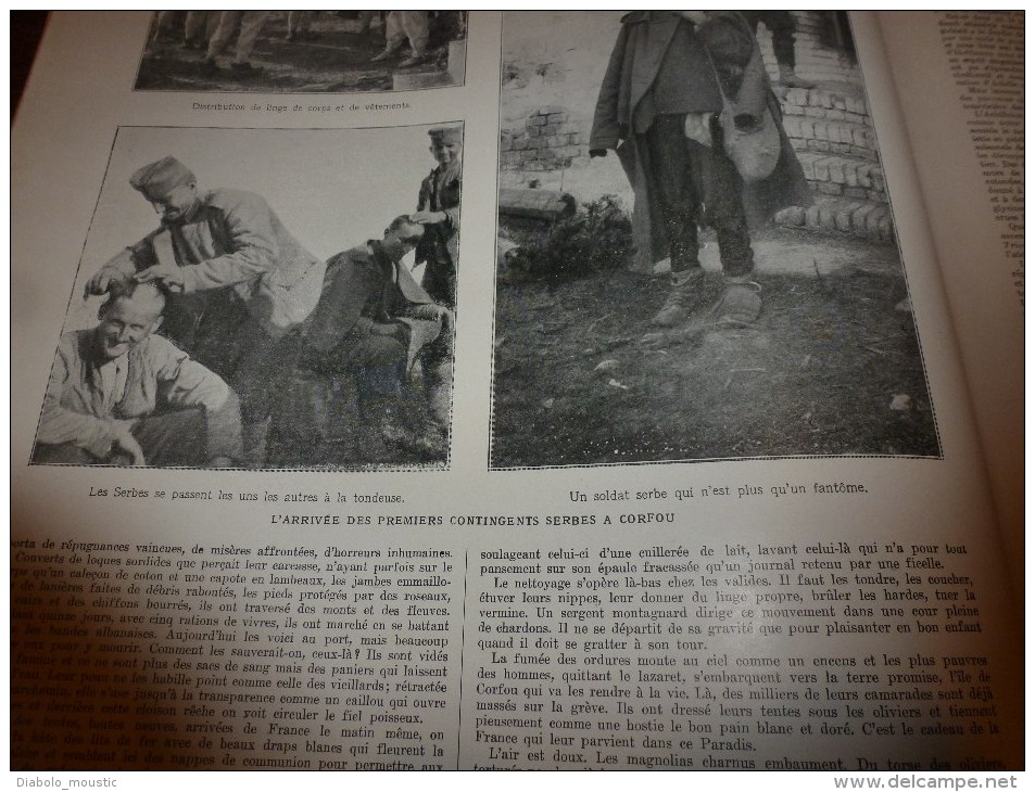 1916  AvionZeppelin;Serbes à CORFOU Et VIDO;Ravenne Bombardé;ERZEROUM;Procès Colonels Suisses;Goumiers (FLANDRES) - L'Illustration