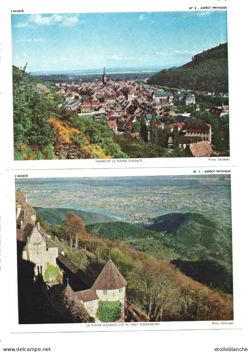 Alsace, Pochette 8 Photos Années 60 - Col De Saverne, Paysages Sur La Plaine, Villages Du 68 Et 67 ... Dardelet Grenoble - Europa