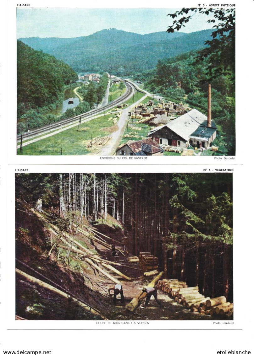 Alsace, Pochette 8 Photos Années 60 - Col De Saverne, Paysages Sur La Plaine, Villages Du 68 Et 67 ... Dardelet Grenoble - Europa