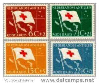 ANTILLEN 1958 NVPH 293-96 RODE KRUIS RED CROSS - Curazao, Antillas Holandesas, Aruba