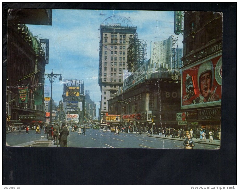 F2702 New York, Team Square: Great White, Broadway - Animated With Auto Car Voiture - Used 1964 - Time Square