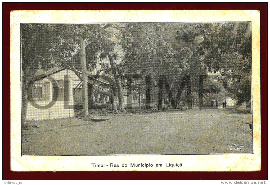 TIMOR - RUA DO MUNICIPIO EM LIQUIÇA - 1940 PC - Osttimor