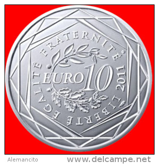 FRANCIA SERIE “EUROS REGIONES”  AÑO 2011 PLATA: 500/1000 PESO: 10 GRAMOS. DIÁMETRO: 29 MM.