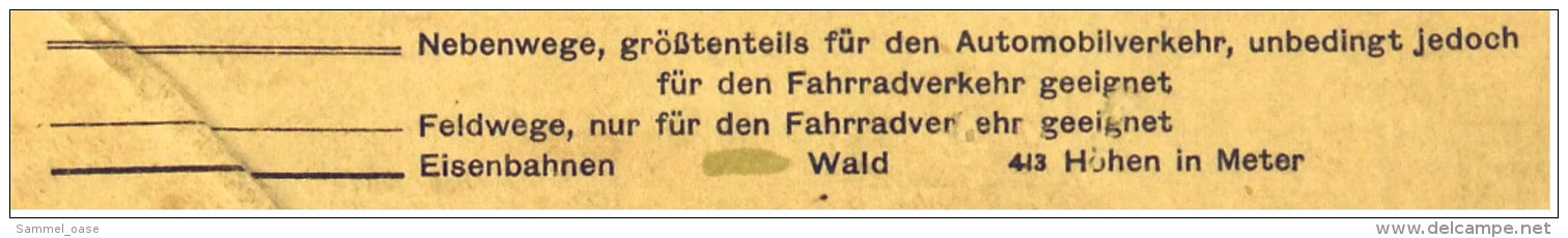 Alte Strassenkarte Ca. 1910 - Frankfurt A. Main - Continental-Spezial-Karte Für Den Automobil- Und Fahrradverkehr - Strassenkarten