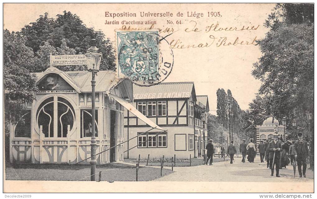 BF36442 Exposition De Liege Jardin D Acclamation  Belgium - Fairs