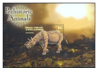 Grenada Grenadines 2005 Souvenir Sheet Dinosaur Prehistoric #2600-Uintatherium - Grenada (1974-...)
