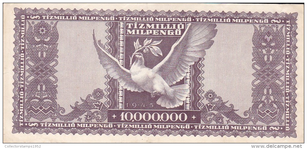 2058A,  BANKNOTE, 10.000.000, TIZMILLIO MILPENGO, 1946, HUNGARY. - Ungheria