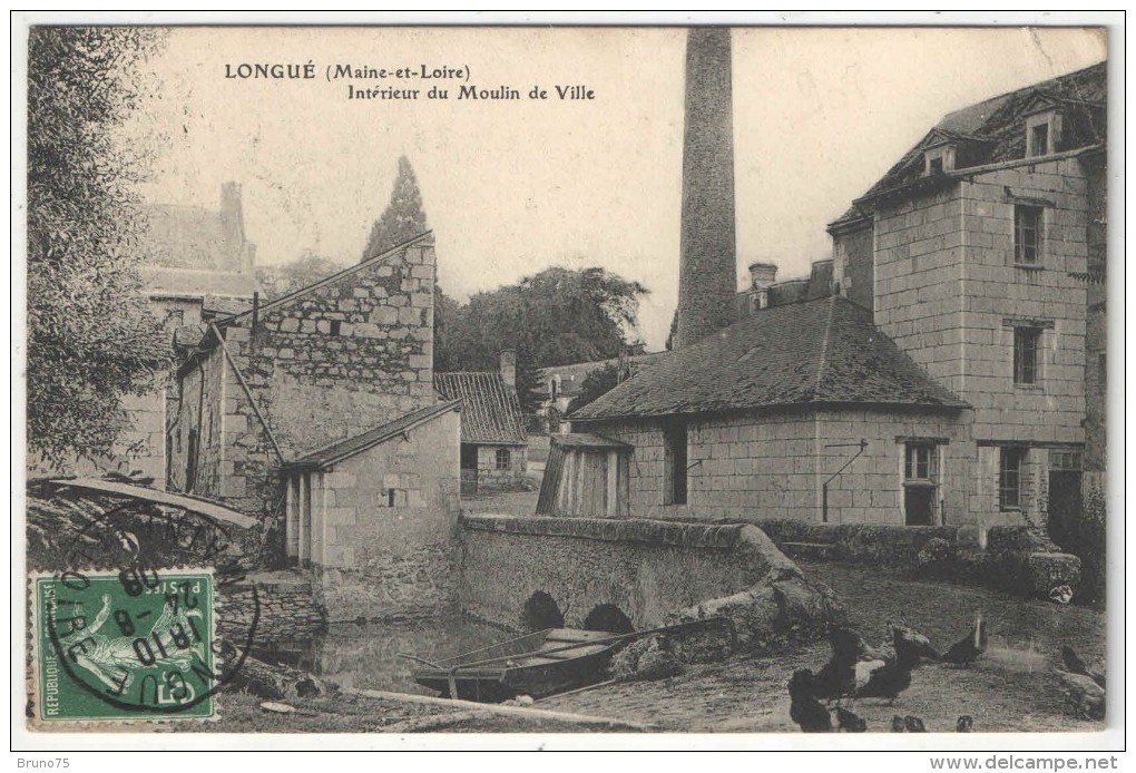 49 - LONGUE - Intérieur Du Moulin De Ville - 1908 - Autres & Non Classés