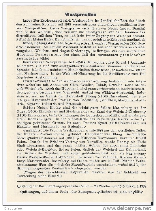 DEUTSCHES REICH In 52 BLÄTTERN MIT TEXTDETAILS 1934  #DOP - Ostpreussen