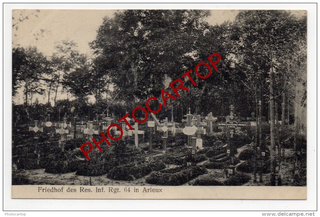 ARLEUX-Cimetiere Militaire Allemand-Res.Inf.Rgt.64-Carte Allemande-Guerre14-18-1WK-Militaria-Frankreich-France-59- - Arleux