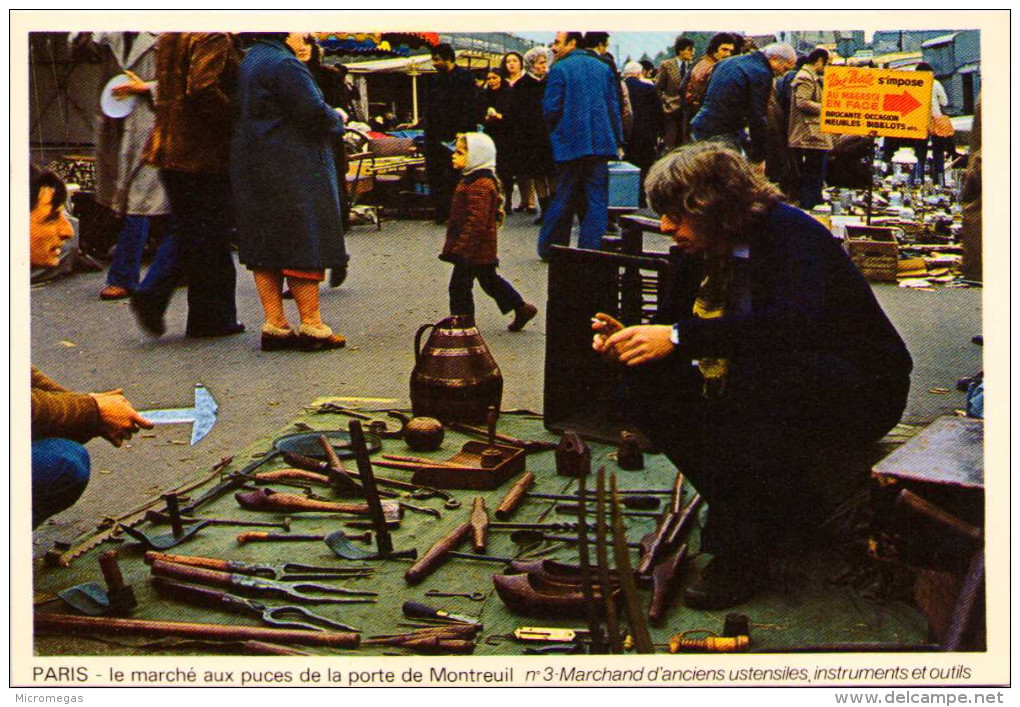 PARIS - Le Marché Aux Puces De La Porte De Montreuil N°3 - Marchand D'anciens Ustensiles, Instruments Vet Outils - Other & Unclassified