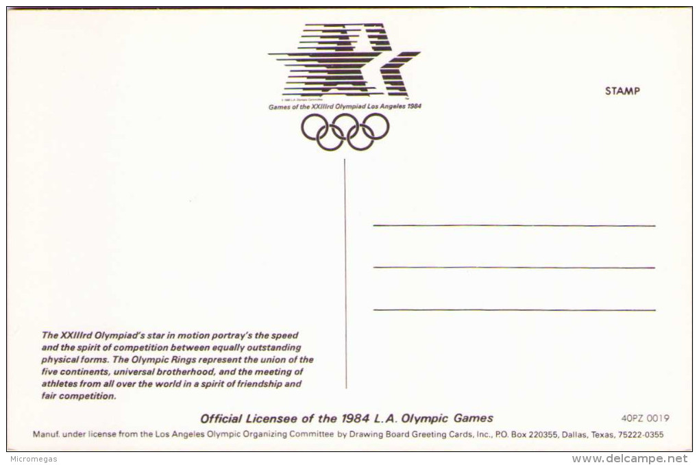Los Angeles 1984 Olympics - Jeux Olympiques