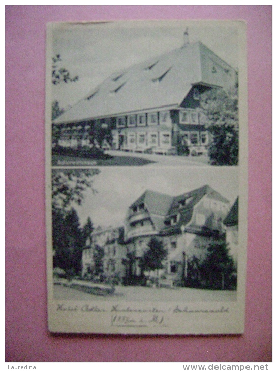 CP  ALLEMAGNE -  HINTERZARTEN: SCHWAREWALD     HOTEL ADLER - Hinterzarten