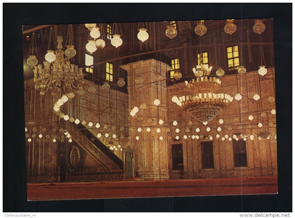 Cairo-interior View Of Mohamed Aly Mosque At The Citadel- Mosque Mosquee - Unused,perfect Shape - Islam