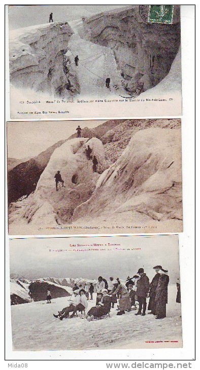 LOT DE 33 CARTES . ALPINISTES . CORDEES. SKIEURS. SPORTS D'HIVER. ASCENSION . GLACIER . SERACS . A VOIR