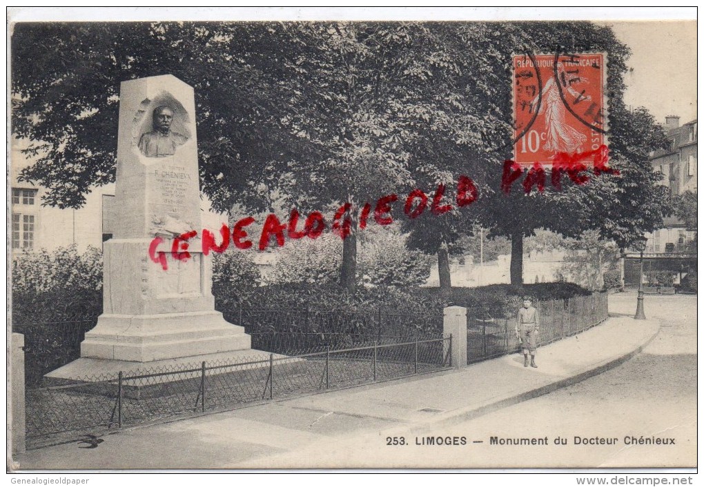 87 - LIMOGES - MONUMENT DU DOCTEUR CHENIEUX ANCIEN MAIRE - Limoges