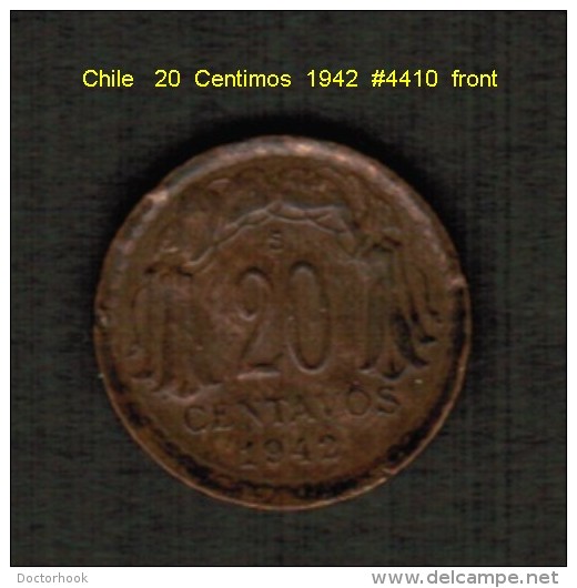 CHILE   20  CENTIMOS   1942  (KM # 177) - Chili