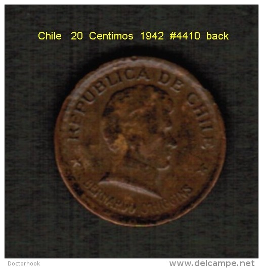 CHILE   20  CENTIMOS   1942  (KM # 177) - Chile