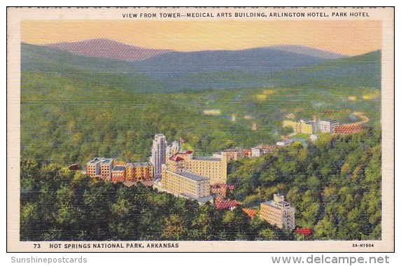 View From Tower Medical Arts Building Arlington Hotel Hot Springs National Park Arkansas - Hot Springs