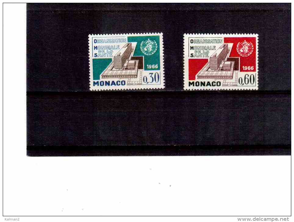 XX1464  -    MONACO   -    SERIE COMPLETA NUOVA**NH   -  CAT. UNIFICATO NR.    703/704 - WHO