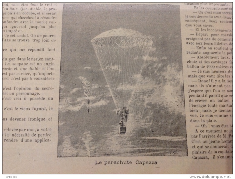 1892 HUMBERT 1er ROI D´ITALIE - LE TOMBEAU DE CHATEAUBRIAND - MIGRANTS JUIFS A NEW YORK - PARACHUTE CAPAZZA