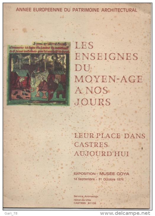 LES ENSEIGNES DU MOYEN AGE A NOS JOURS Leur Place Dans CASTRES Aujourd'hui - Art