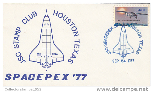 7924- SPACE, COSMOS, SPACE SHUTTLE, SPECIAL COVER, 1977, USA - America Del Nord