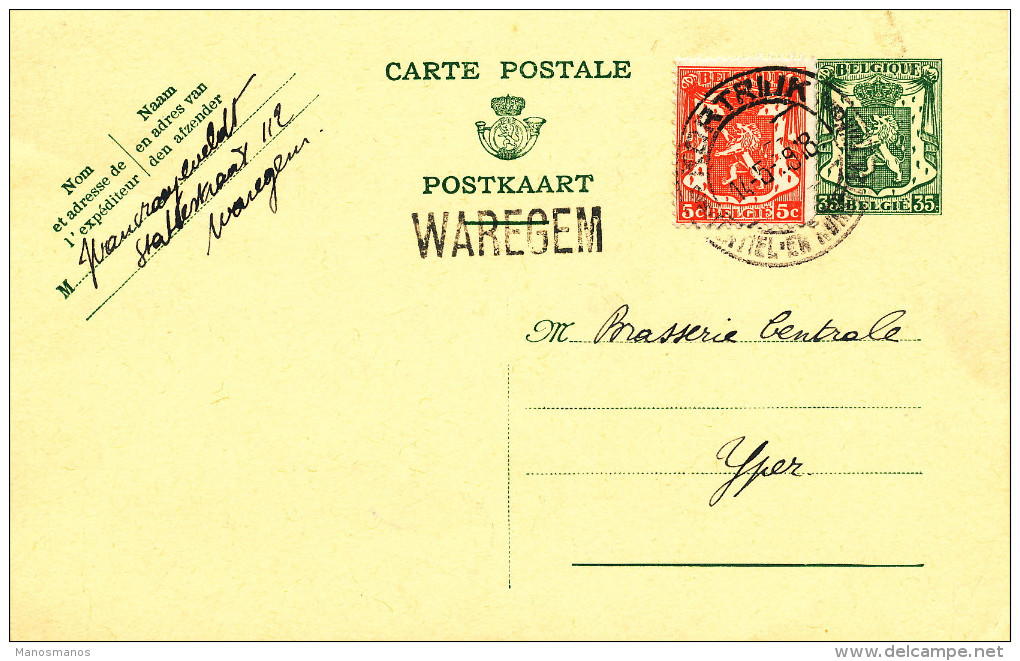 047/23 - 3 Griffes Différentes De WAEREGHEM Sur 3 Documents GENT Ou KORTRIJK 1937/39 - Langstempel