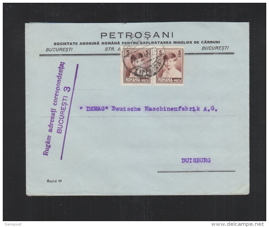 Romania Cover Petrosani Coal Mining Company - Covers & Documents