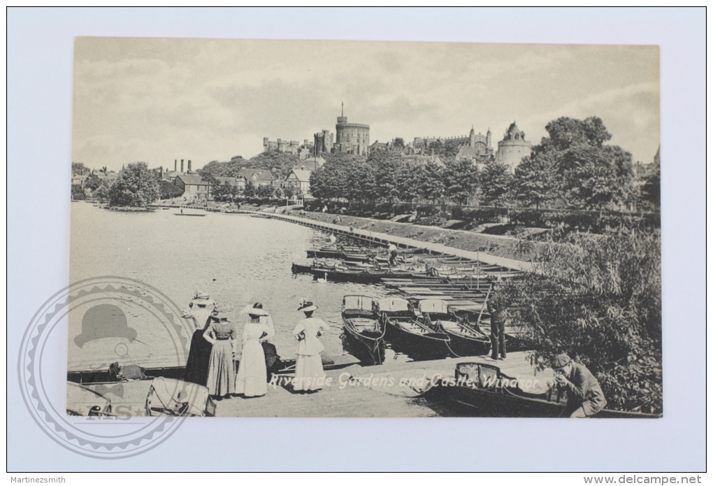 Old Postcard England - Windsor - Riverside Gardens And Castle - Windsor