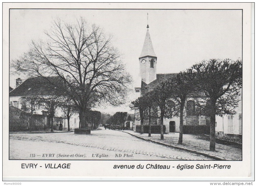 EVRY : Avenue Du Château - Eglise St Pierre  "REPRODUCTION" - Evry