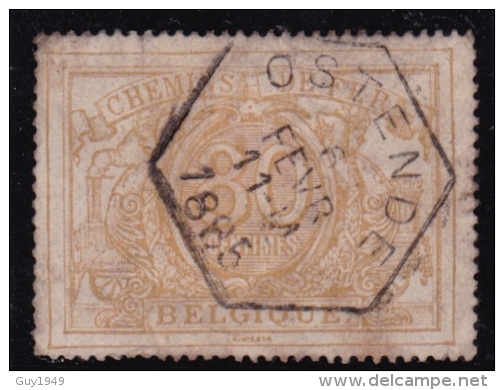 TR 5     COTE  85€   STEMPEL CACHET OSTENDE 1885  35€ - Usados