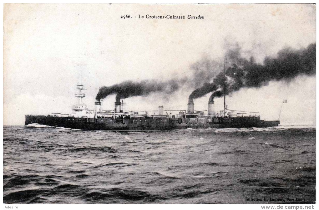 Le Croiseur-Cuirasse Gueydon Karte Um 1915 - Oorlog