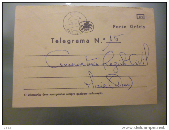 TELEGRAMA - Storia Postale