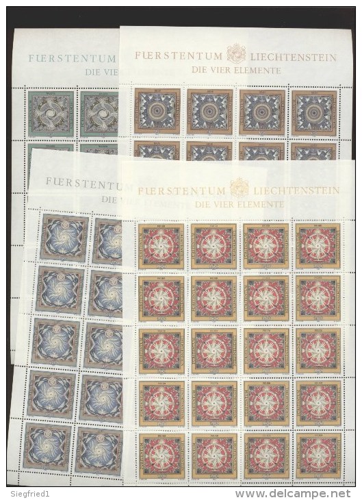 Liechtenstein  **  1099-1102 Vier Elemente Ungefaltet Katalog 150,00 - Nuovi